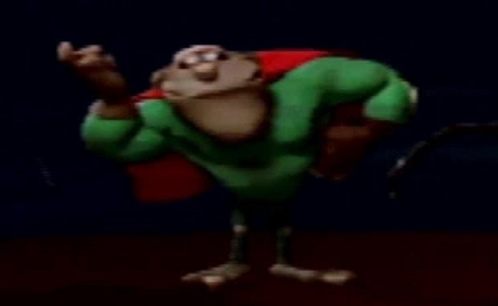 claymation really doesn't do this guy any favors.