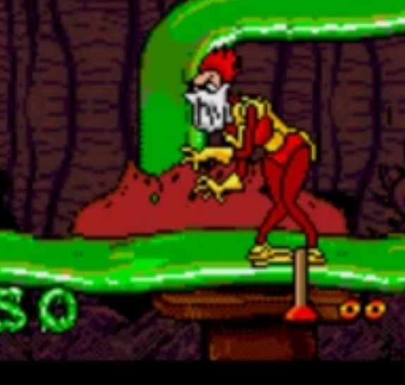 In this game, "bubble bubble, toil and trouble" probably refers to the massive fart she's holding in. 